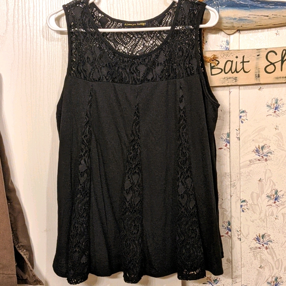 Always Indigo XL black tank